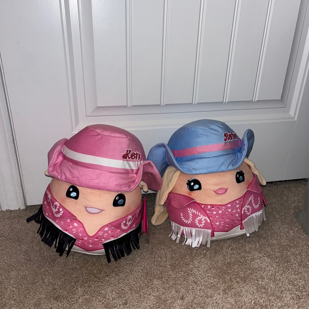 Squishmallows Ken Cowboy Plush Set - Pink and Blue